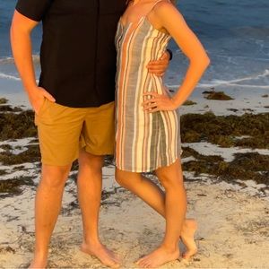 Casual cotton striped dress